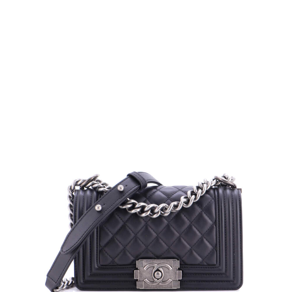 Chanel Small Boy Flap Bag Quilted Lambskin
